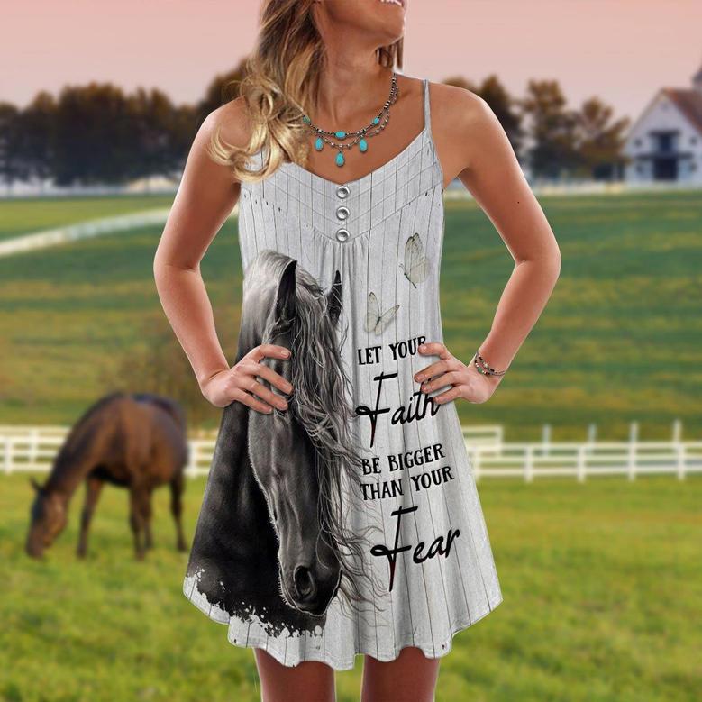 Horse Black Let Your Faith Be Bigger - Summer Dress