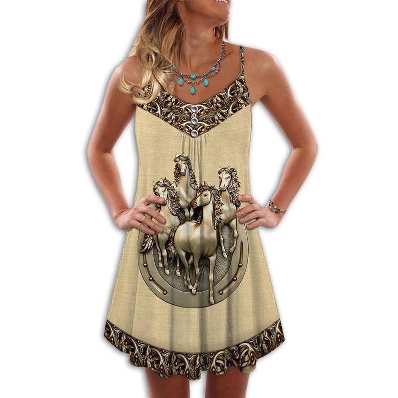 Horse Golden Pattern - Summer Dress