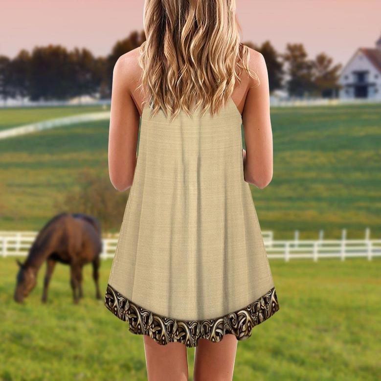 Horse Golden Pattern - Summer Dress