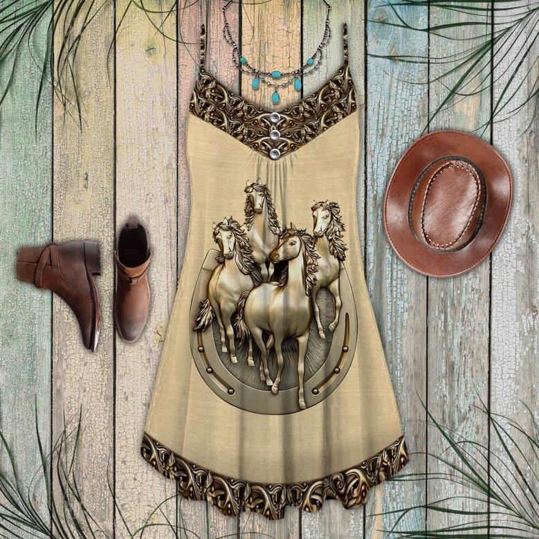 Horse Golden Pattern - Summer Dress