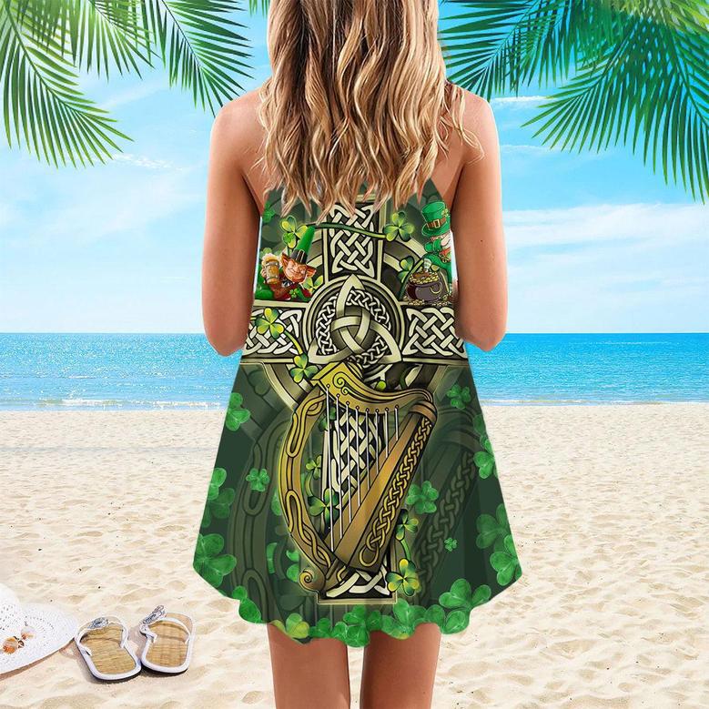 Irish Saint Patricks Day Spaghetti Strap Summer Dress