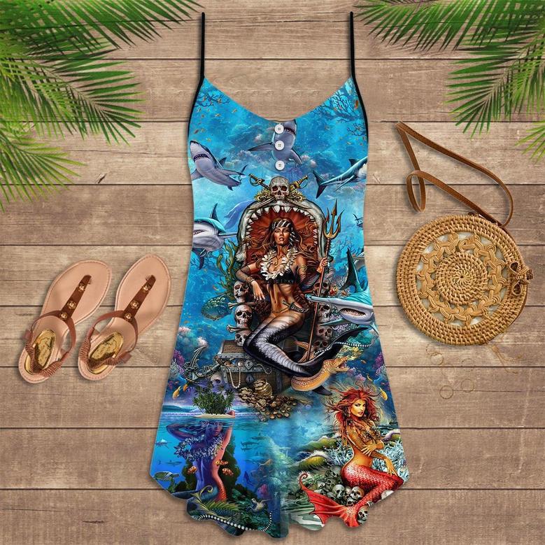 Mermaid Beautiful And Skull - Summer Dress