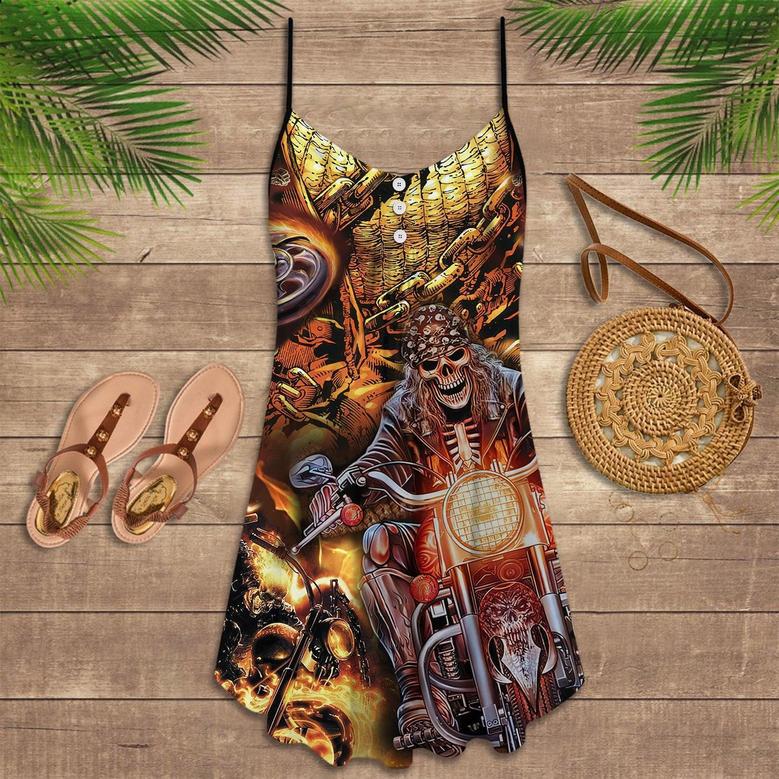 Motorcycle Skull Racing Fast - Summer Dress