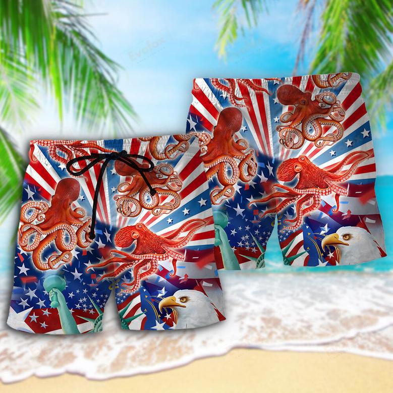 Octopus USA Independence Day Beach Short