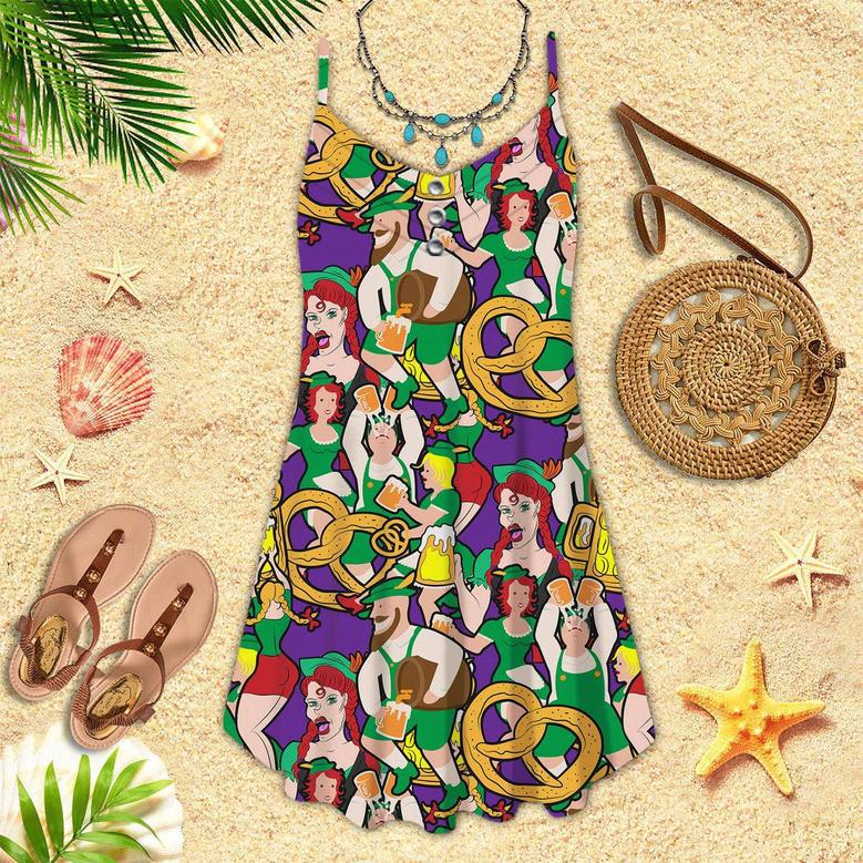 People Enjoy Holiday Beer Spaghetti Strap Summer Dress