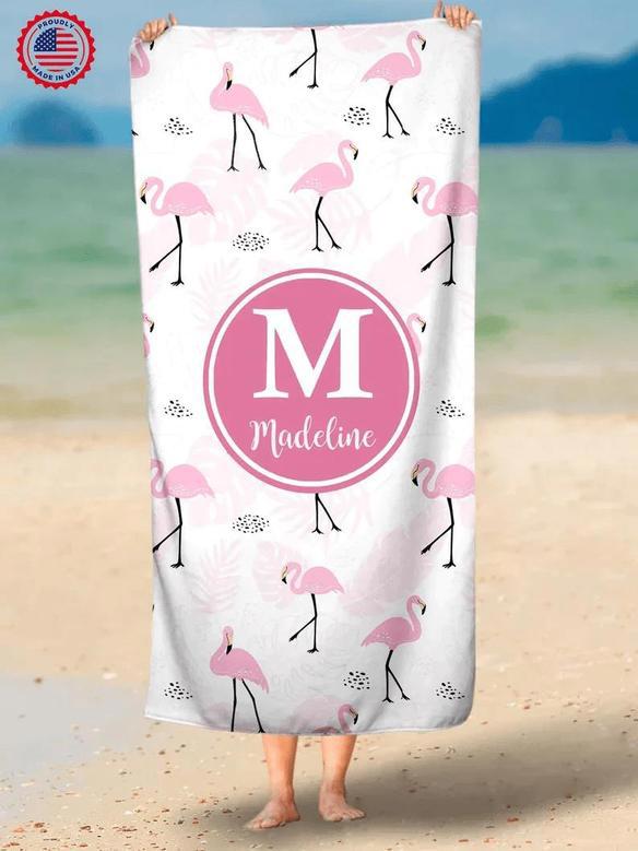 Pineapple Monogram Personalized Beach Towels Crab Summer Fruit Theme