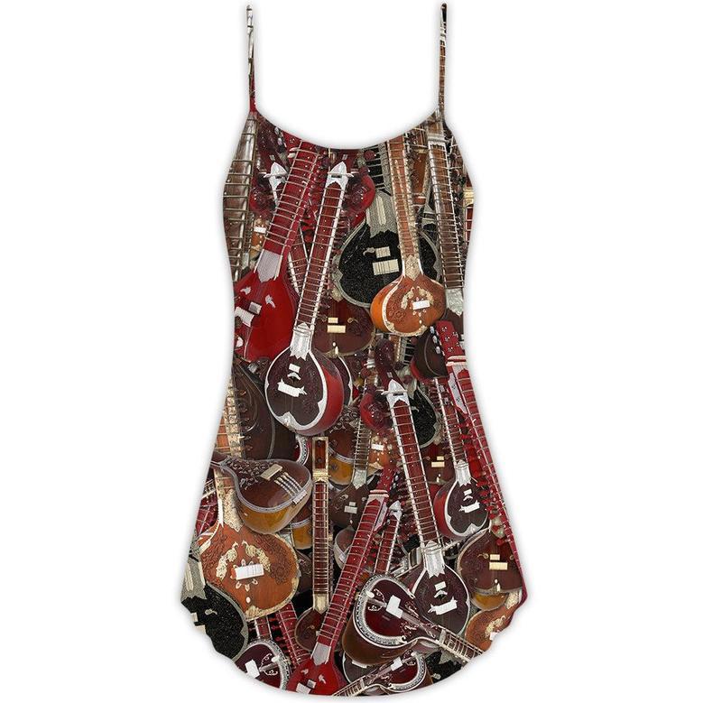 Sitar I'm Awesome I Play Sitar - V-Neck Sleeveless Cami Dress