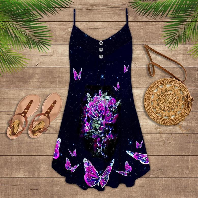 Skull Butterfly Amazing Overnight - Summer Dress