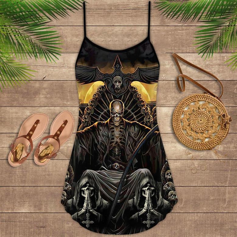 Skull Grim Reaper Dark - Summer Dress