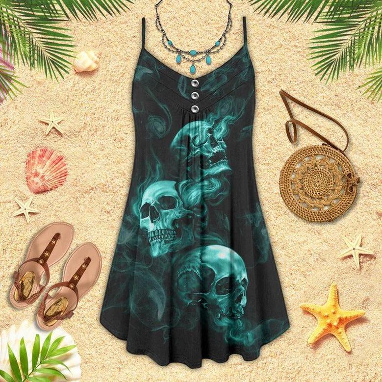 Skull Smoke Green Style - Summer Dress