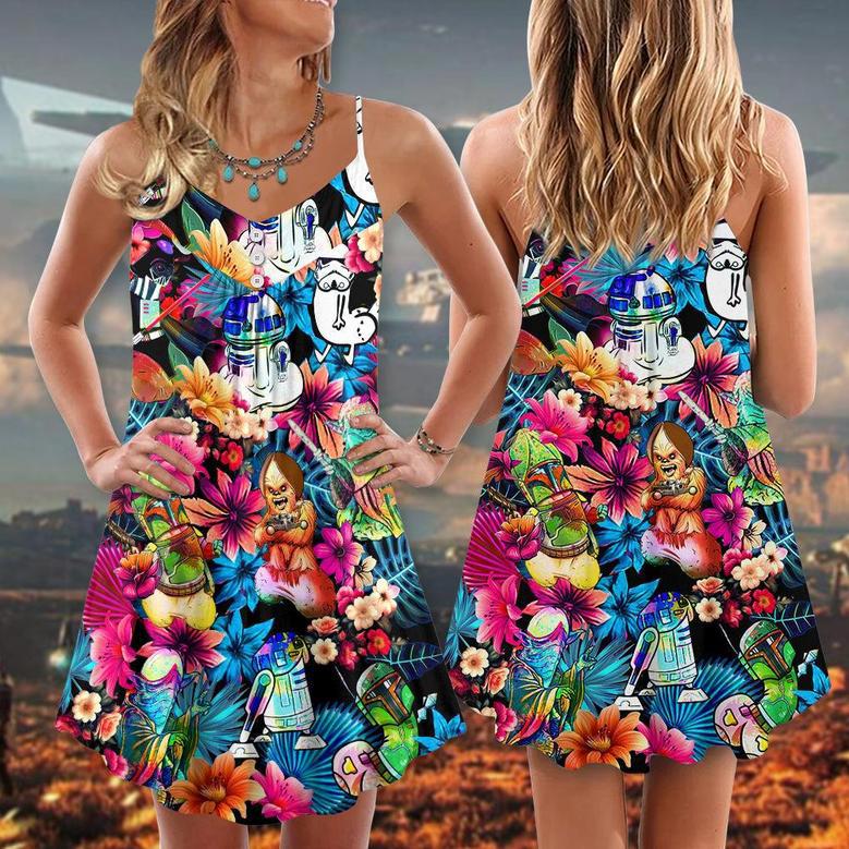 Star Wars Special Star Wars Synthwave Funny Style - V-Neck Sleeveless Cami Dress