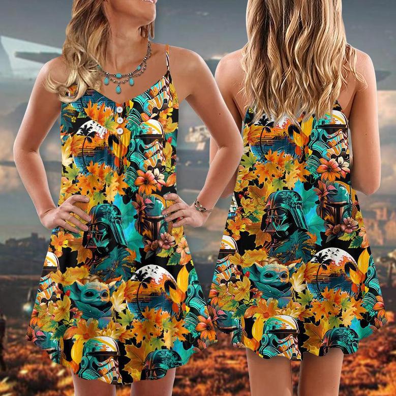 Star Wars Special Synthwave Autumn - V-Neck Sleeveless Cami Dress