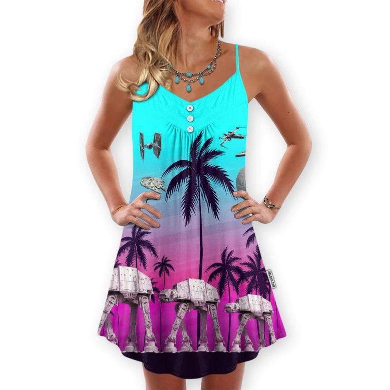 Star Wars Summer Beaches - V-Neck Sleeveless Cami Dress