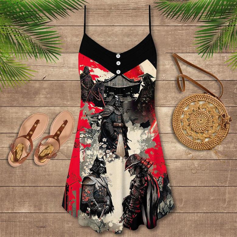 Starwars Darth Vader Samurai - V-Neck Sleeveless Cami Dress