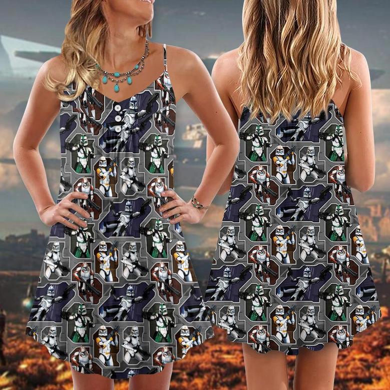 Starwars Stormtrooper These Aren't The Droids You're Looking For - V-Neck Sleeveless Cami Dress