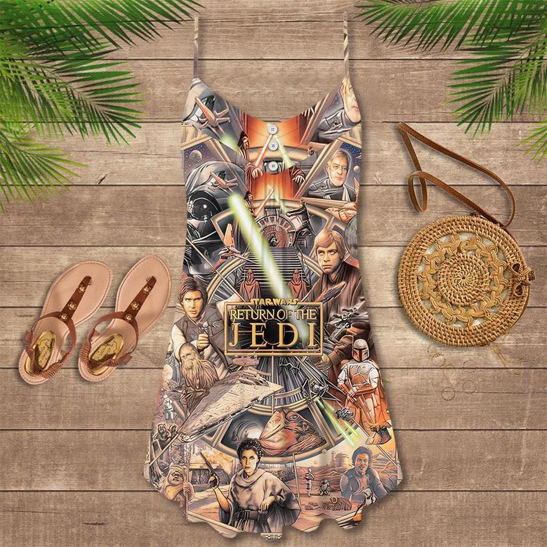 Starwars The Return Of The Jedi - V-Neck Sleeveless Cami Dress