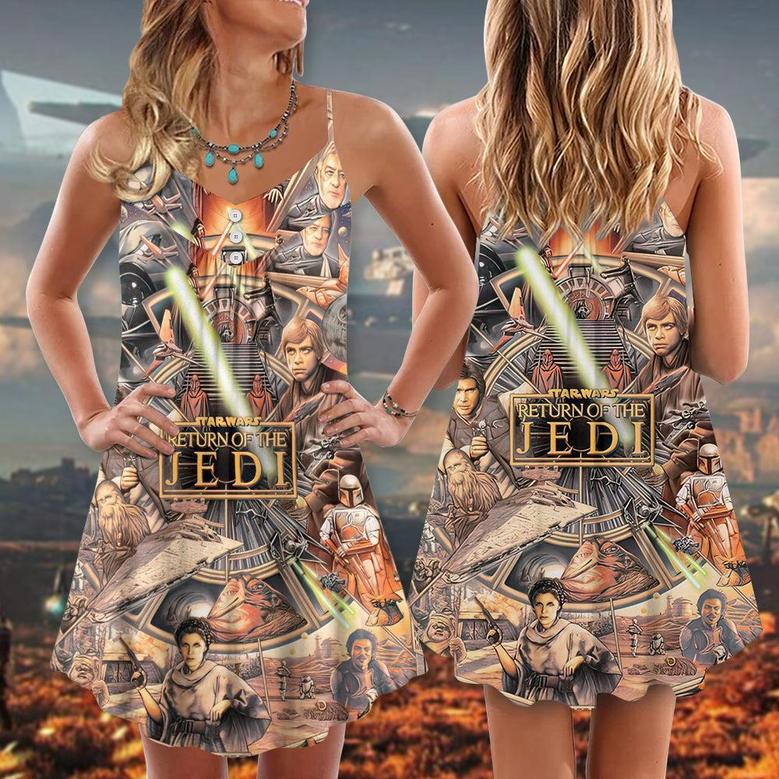 Starwars The Return Of The Jedi - V-Neck Sleeveless Cami Dress