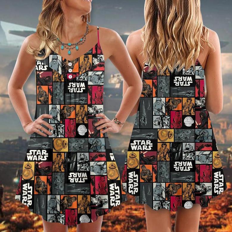 Starwars Your Focus Determines Your Reality - V-Neck Sleeveless Cami Dress