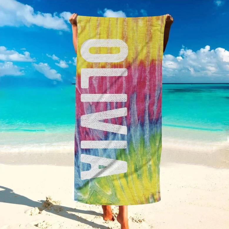 Summer American Custom Name Personalized Beach Towels Monogrammed