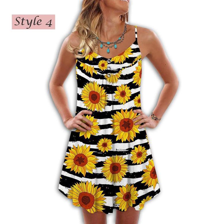 Sunflower Pattern Beautiful Style - Summer Dress