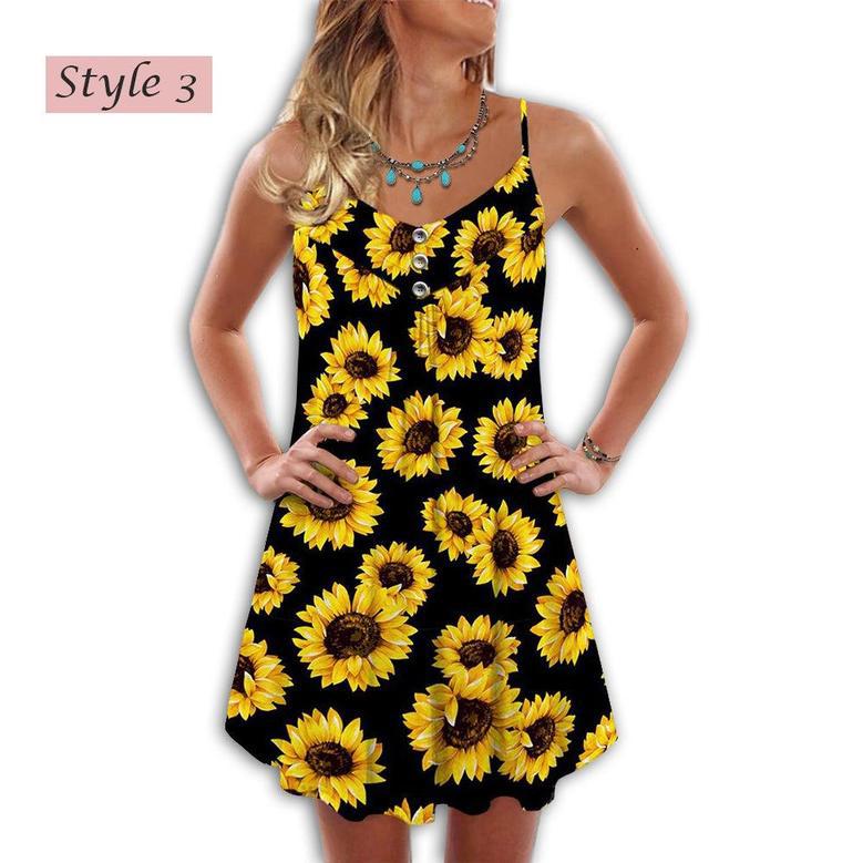 Sunflower Pattern Beautiful Style - Summer Dress