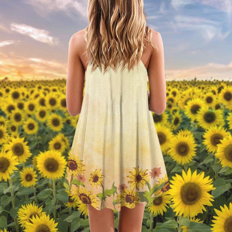 Sunflower With Beautiful And Stunning Style - Summer Dress