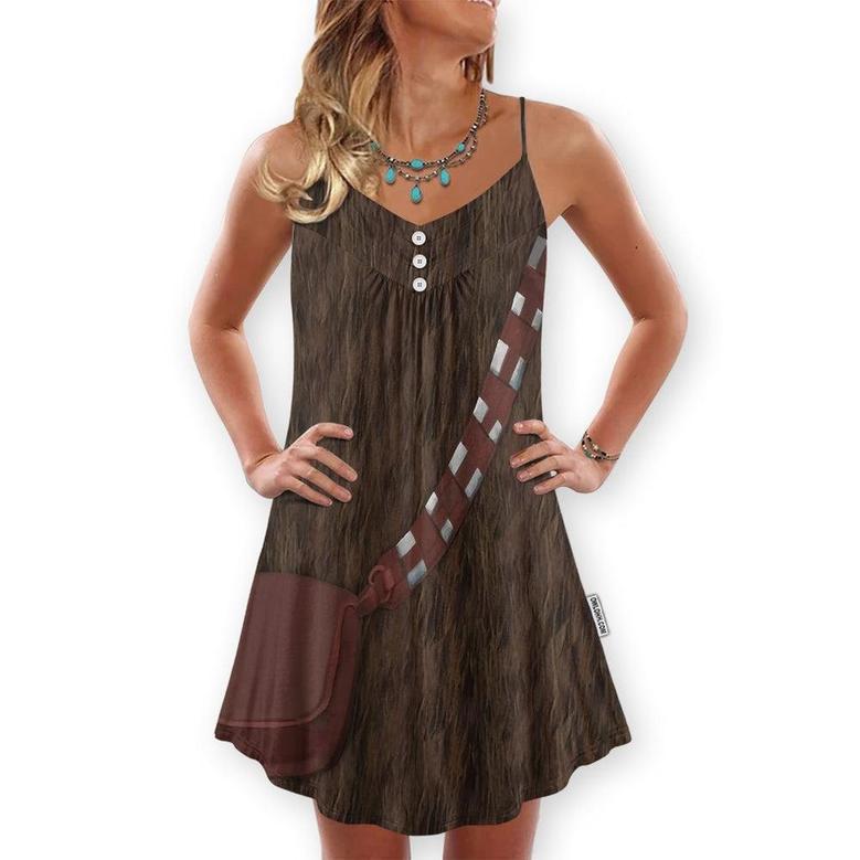 Sw Chewbacca Cosplay - V-Neck Sleeveless Cami Dress