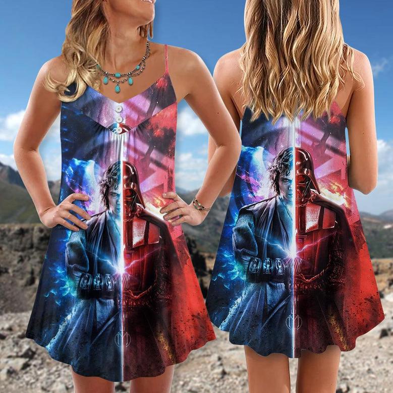 Sw Darth Vader Cool - V-Neck Sleeveless Cami Dress