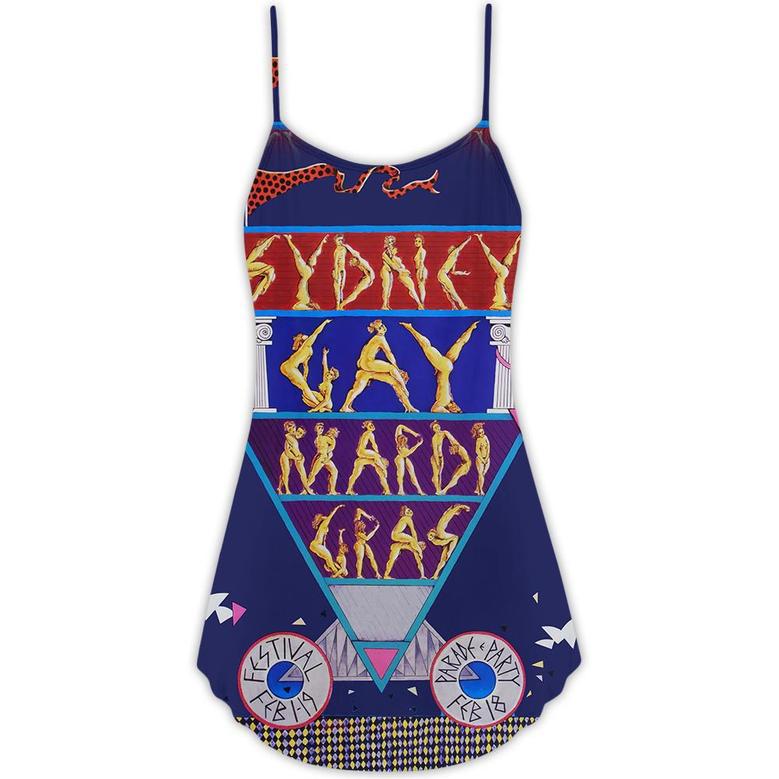 Sydney Gay Mardi Gras Vibe - V-Neck Sleeveless Cami Dress