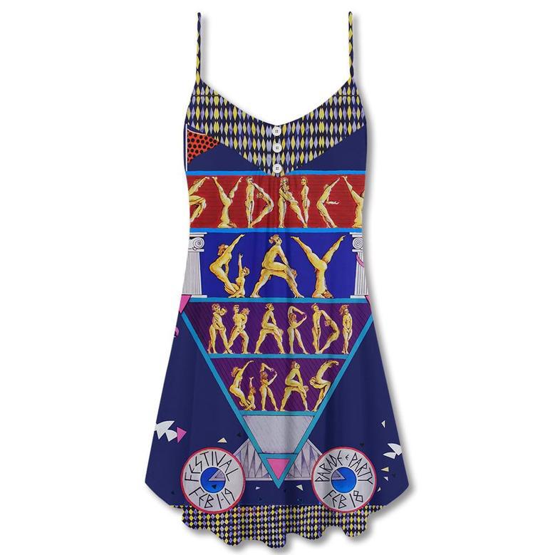 Sydney Gay Mardi Gras Vibe - V-Neck Sleeveless Cami Dress