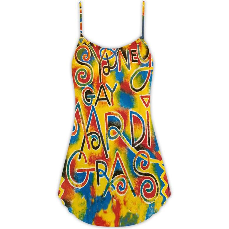 Sydney Mardi Gras Colorful Art - V-Neck Sleeveless Cami Dress