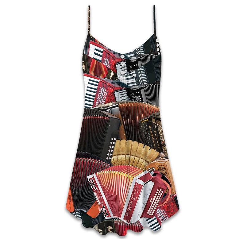 Accordion A Gentleman Is Someone Who Can Play The Accordion - V-Neck Sleeveless Cami Dress