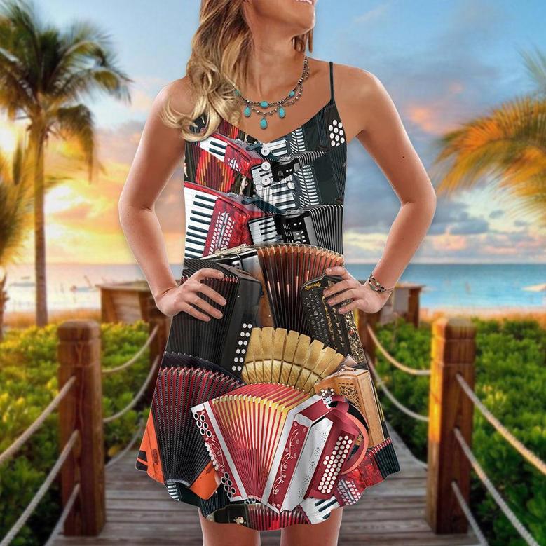 Accordion A Gentleman Is Someone Who Can Play The Accordion - V-Neck Sleeveless Cami Dress