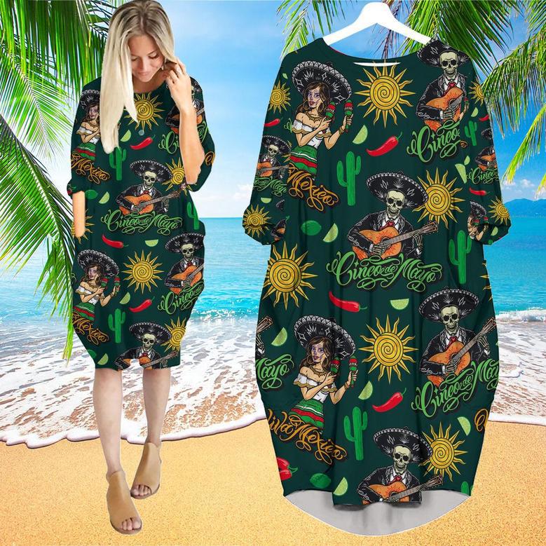 Cinco De Mayo Viva Mexico Festival Long Sleeve Midi Dress