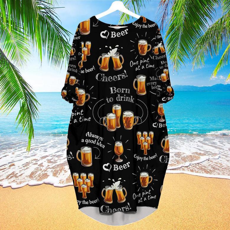 Enjoy The Beer Long Sleeve Midi Dress