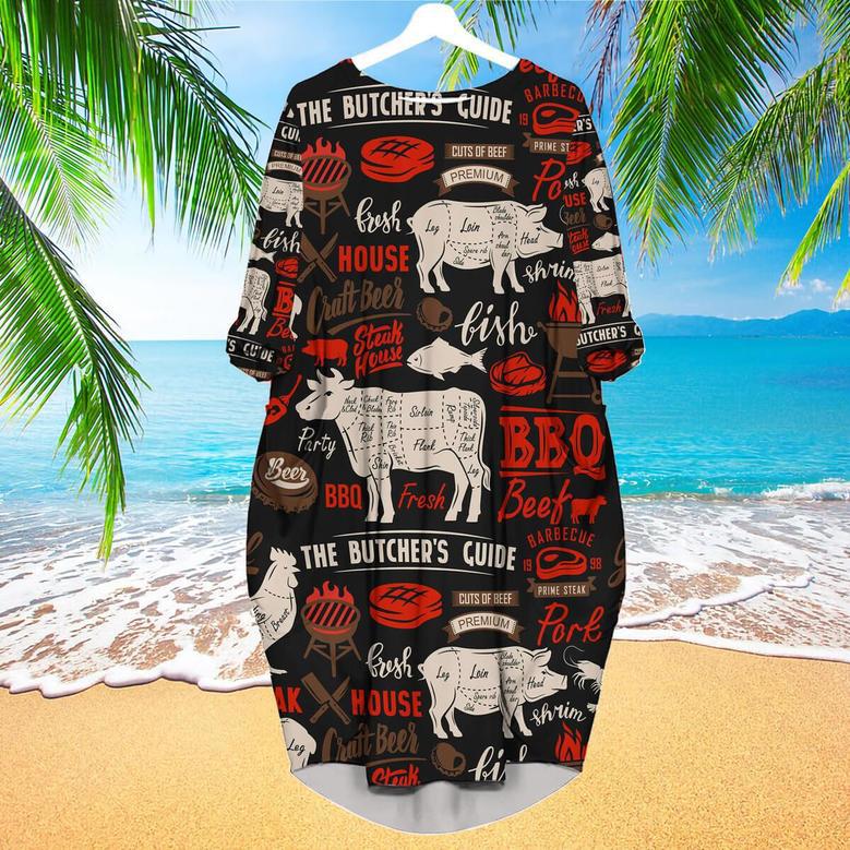 I Love The Smell Of BBQ In The Morning Barbeque Long Sleeve Midi Dress