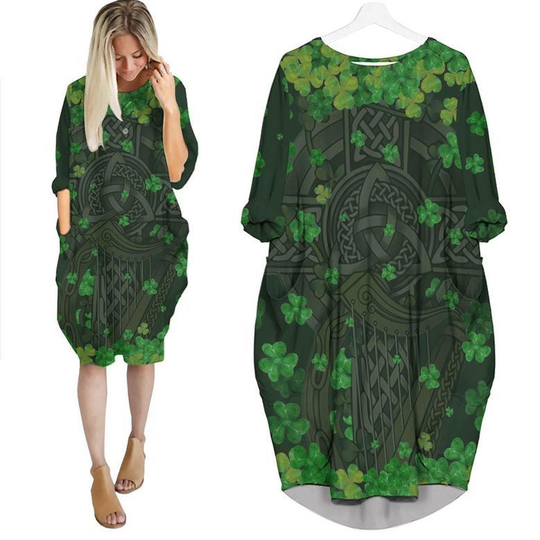 Irish Saint Patricks Day Long Sleeve Midi Dress