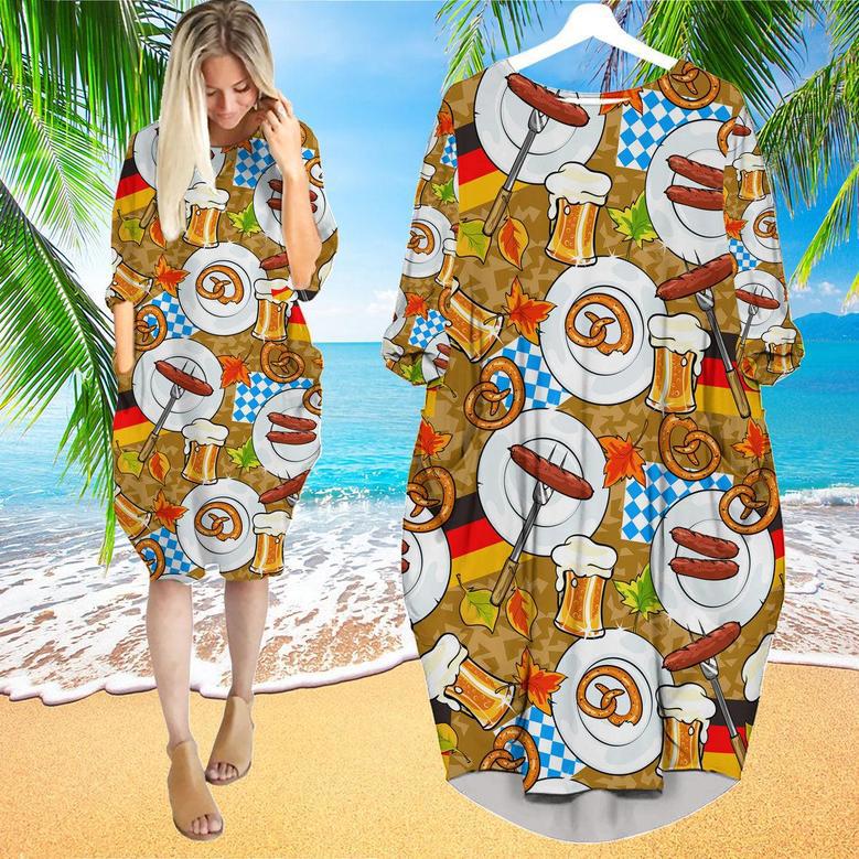 Oktoberfest Happy Beer Day Long Sleeve Midi Dress