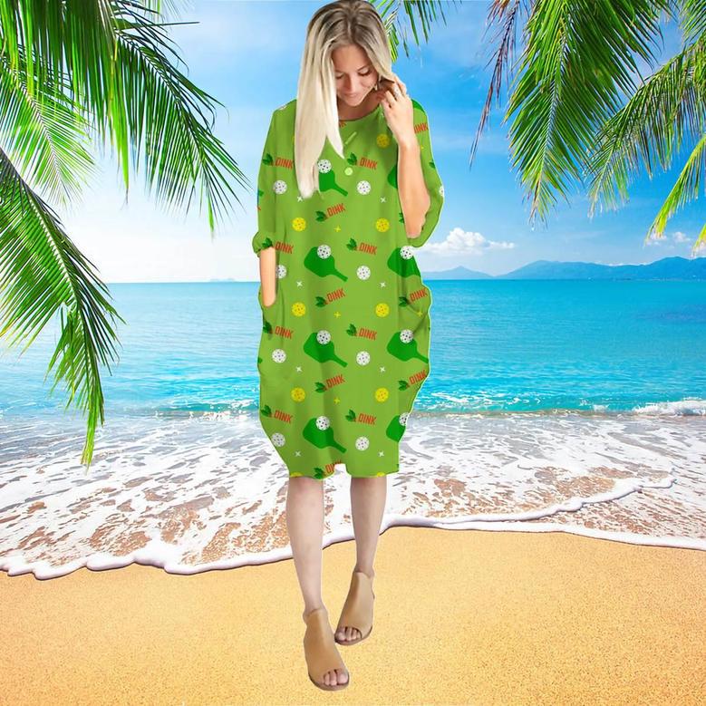 Pickleball Christmas Dink Resbonsibly In July Long Sleeve Midi Dress