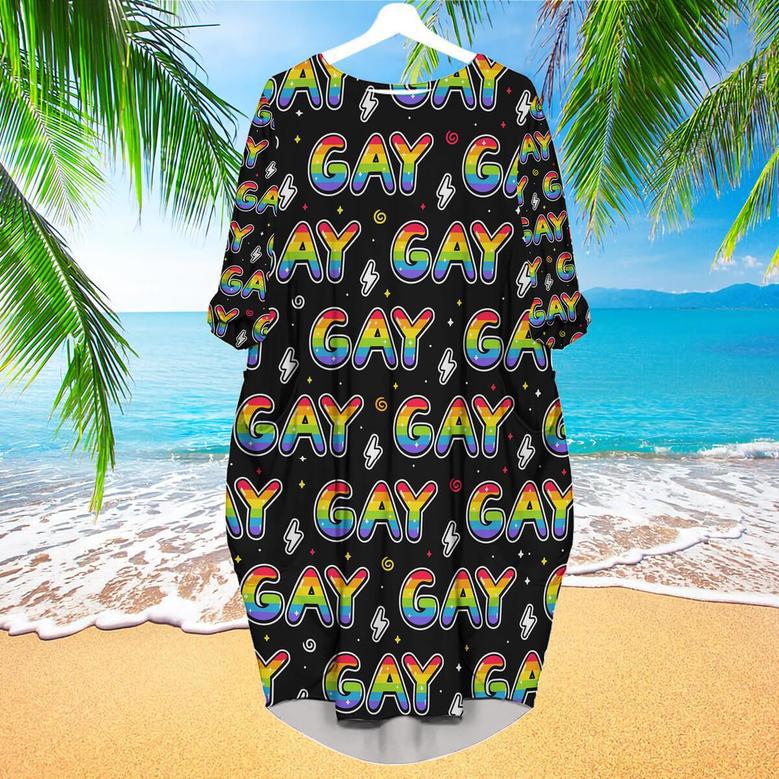 Rainbow Gay Pride LGBT Long Sleeve Midi Dress