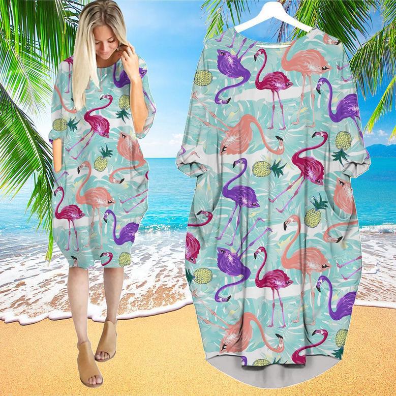 Stand Tall And Be A Fabulous Flamingo Funny Long Sleeve Midi Dress