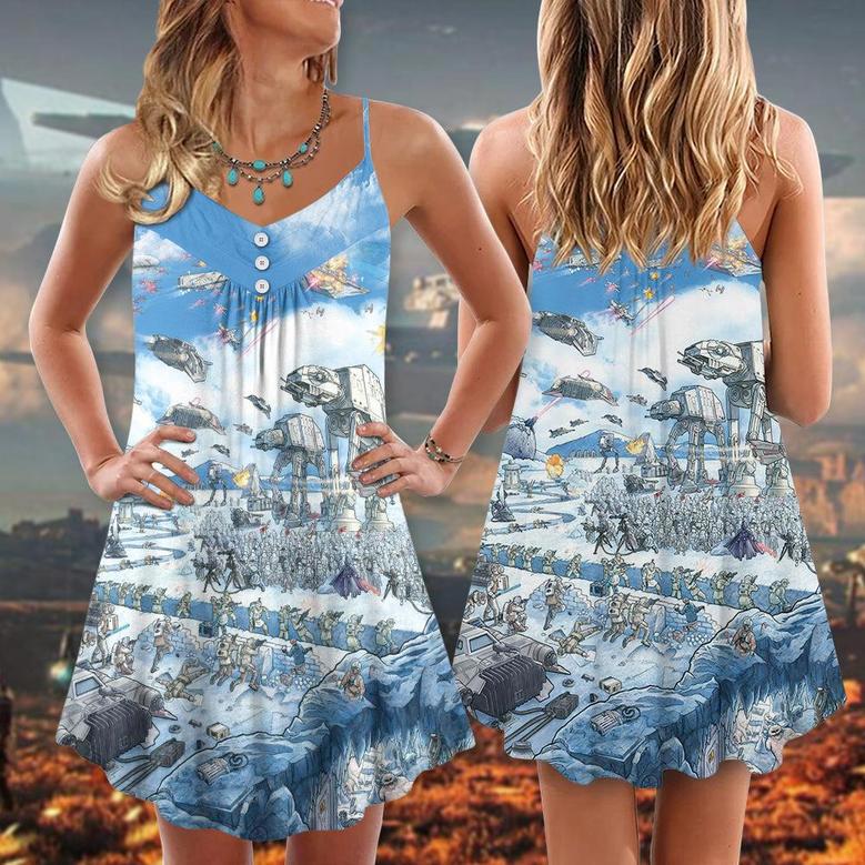 Star Wars Train Yourself To Let Go Of Everything You Fear To Lose - V-Neck Sleeveless Cami Dress