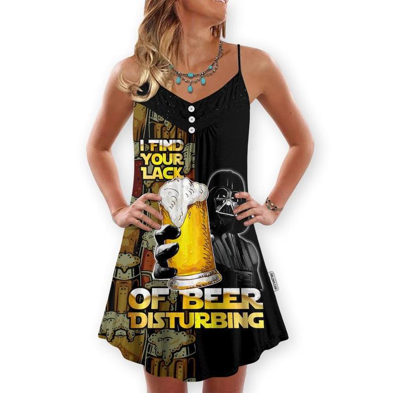 Sw Darth Vader I Find Your Lack Of Beer Disturbing - V-Neck Sleeveless Cami Dress