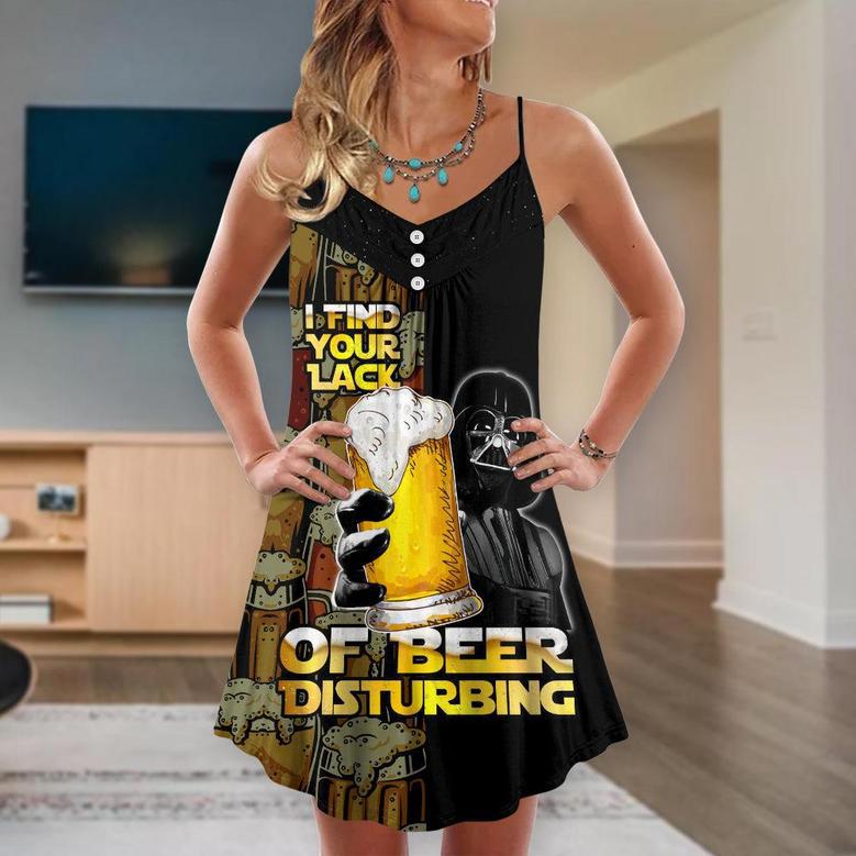 Sw Darth Vader I Find Your Lack Of Beer Disturbing - V-Neck Sleeveless Cami Dress