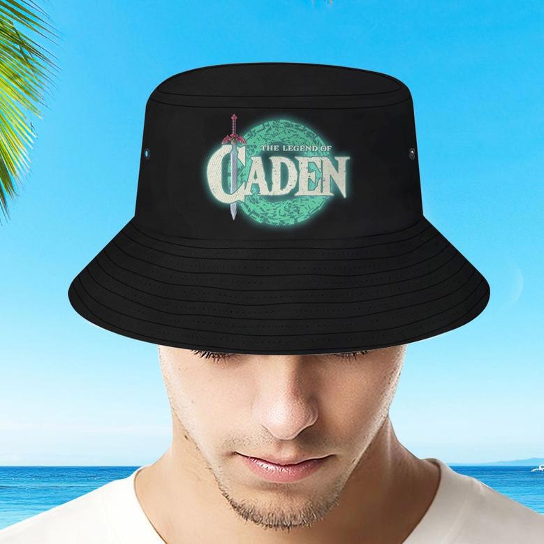 Custom Bucket Hat Face Unisex Fisherman Hat Personalized Name The Legend Of Summer Hat