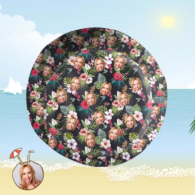 Custom Bucket Hat Personalized Face All Over Print Tropical Flower Print Hawaiian Fisherman Hat - Beautiful Flowers