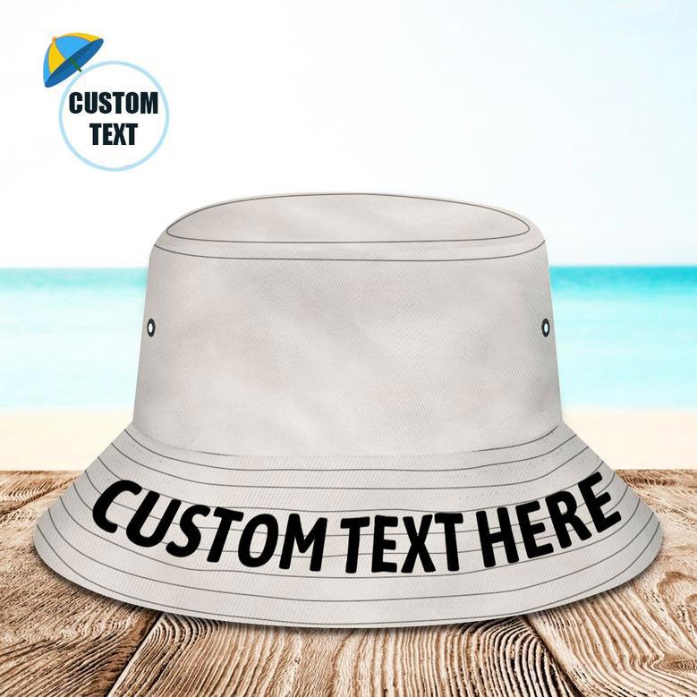 Custom Bucket Hat With Text Unisex Fisherman Hat Summer Hat