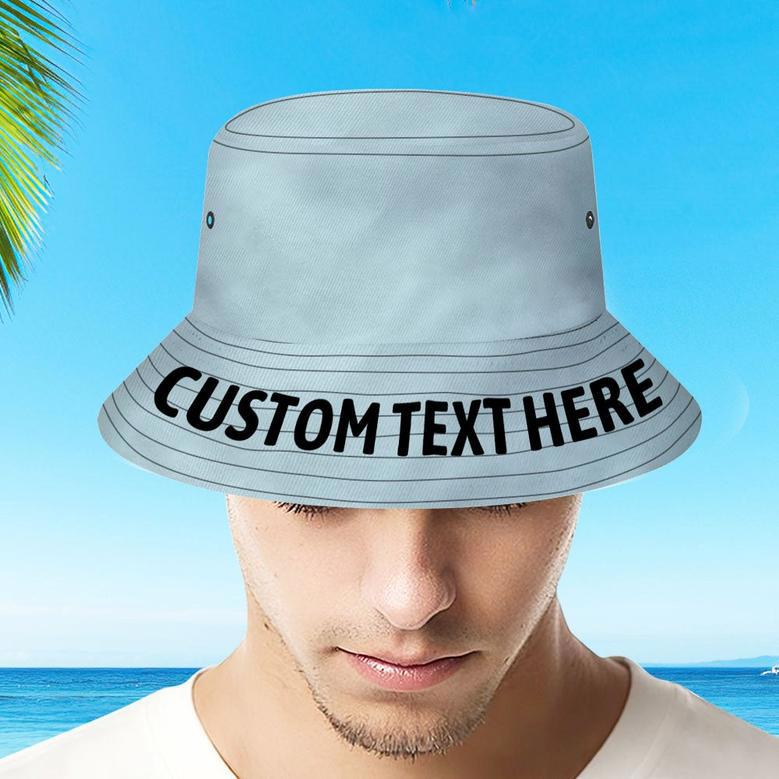 Custom Bucket Hat With Text Unisex Fisherman Hat Summer Hat