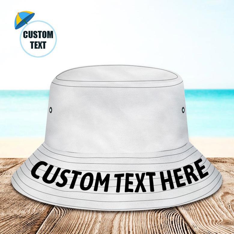 Custom Bucket Hat With Text Unisex Fisherman Hat Summer Hat