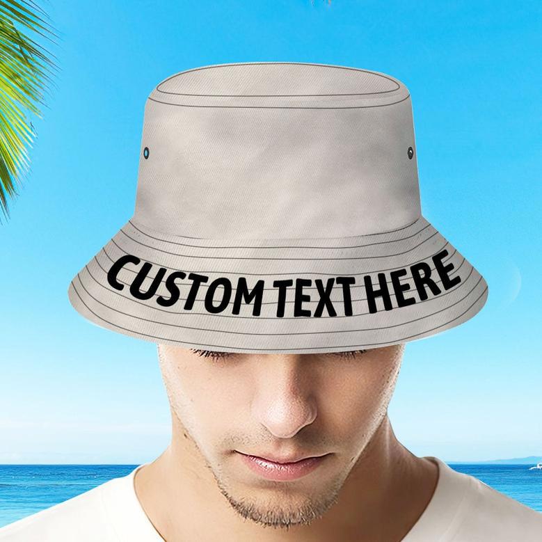 Custom Bucket Hat With Text Unisex Fisherman Hat Summer Hat